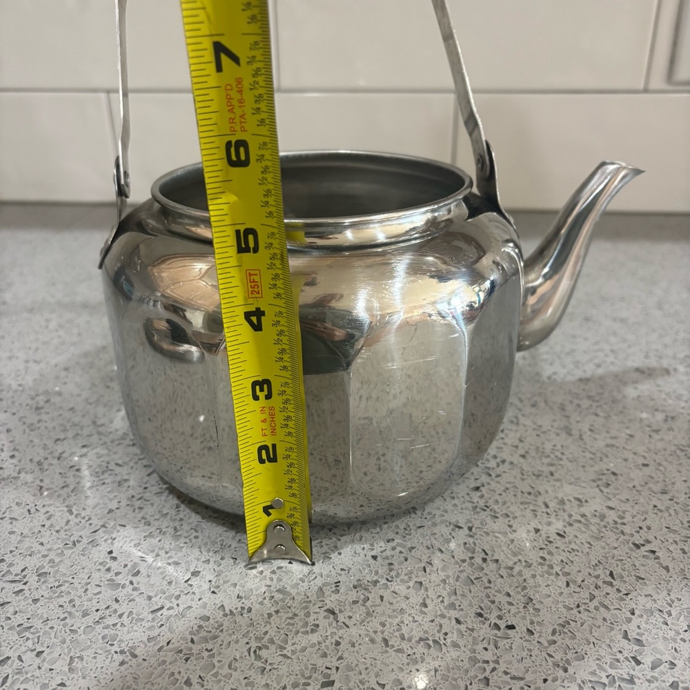 Farberware Stainless Steel Tea Kettle with Black Handle and Knob - Picture 4 of 4